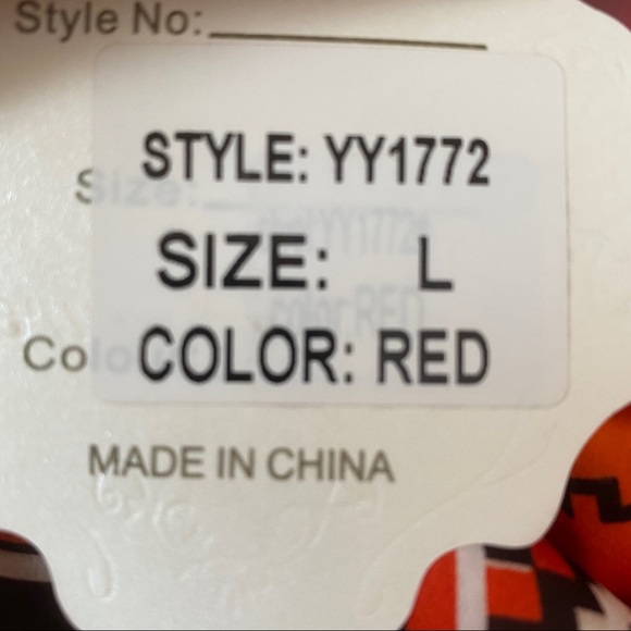 Simply Couture NWT red oriental lined dress size large - Picture 5 of 5